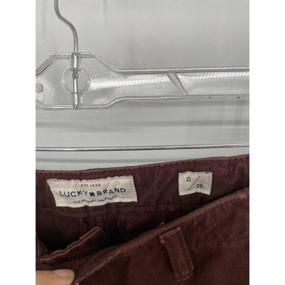 LUCKY BRAND 0/25 BROWN CARGO COTTON HIGH WAIST - Picture 3 of 4